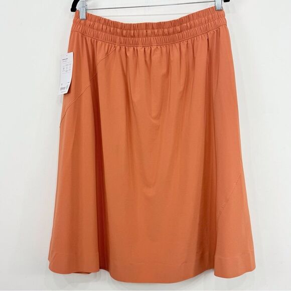 Athleta ARRIVAL Jupe Orange Packable Travel  Athleisure Performance Wear Skirt - Picture 11 of 16